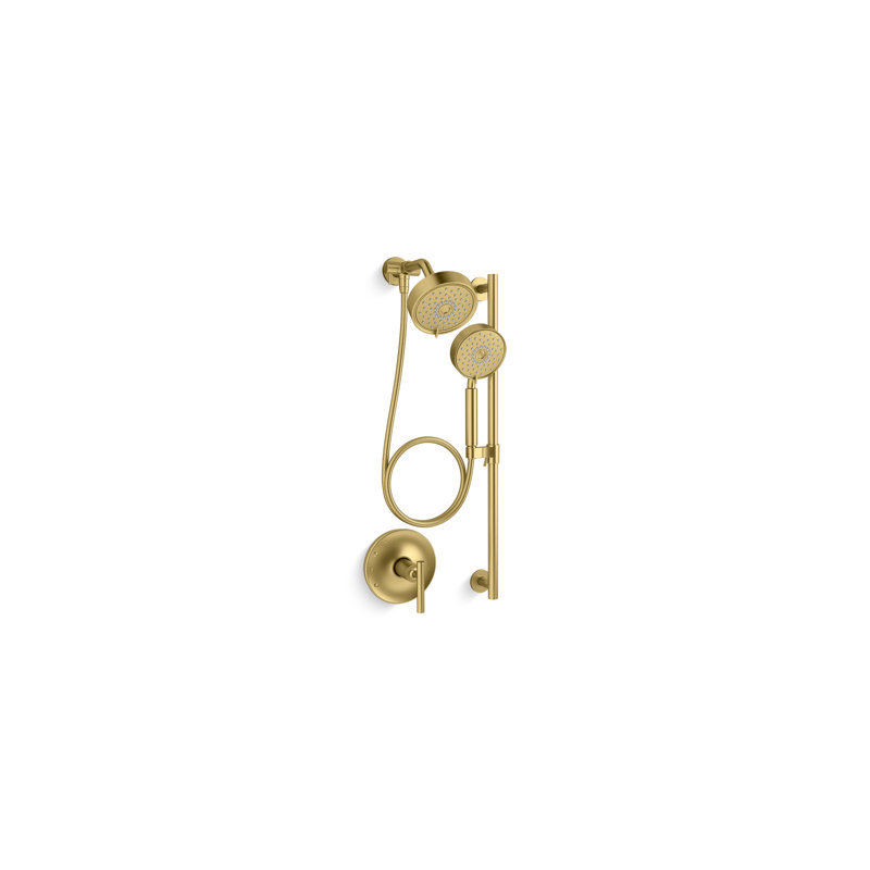 Kohler Purist Performance Showering Kit, 2.5 GPM Multifunction Showerhead and Handshower Package, Three Spray Settings