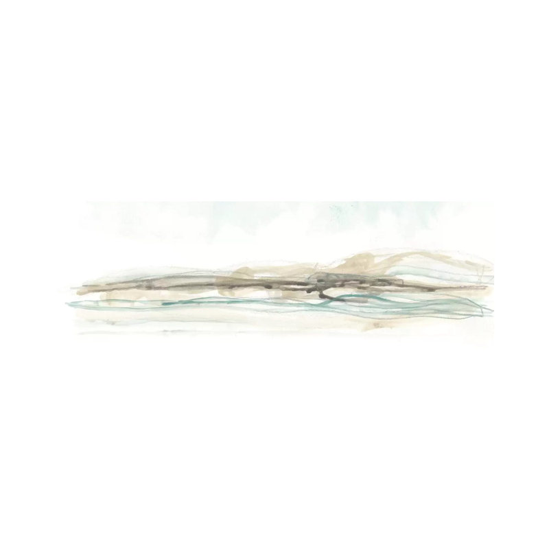 Liquid Hillscape II by June Erica Vess - Wrapped Canvas Panoramic Painting, 30.48 cm H x 91.44 cm W x 1.91 cm D