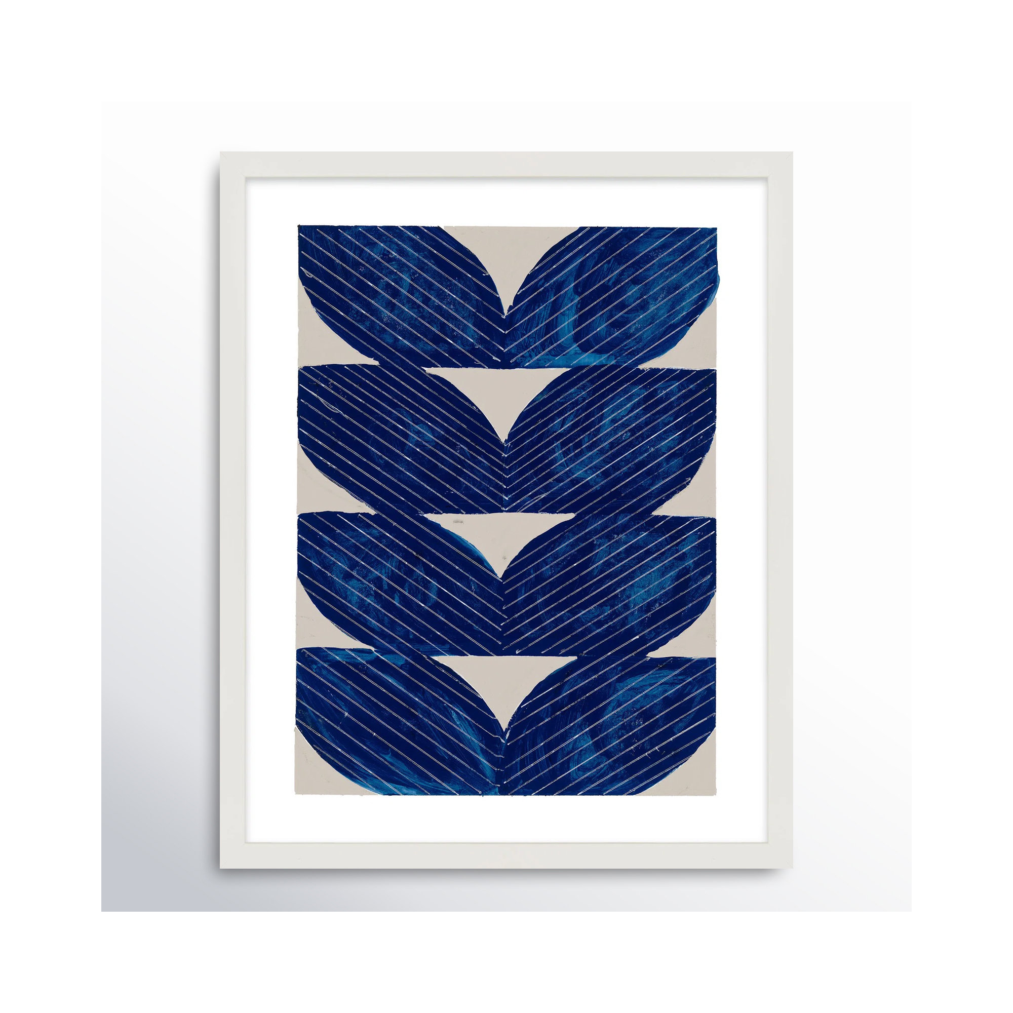 Navy Chevron by Andrea Stokes, Black, 20" H x 16" W x 1.25" D