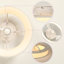 Ventilateur de plafond Arachne 17,7 po avec cage en tissu, lumières DEL et télécommande-2118040652