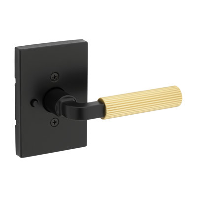 Mirada Reeded Bed/Bath Lever w/ Rectangular Rose