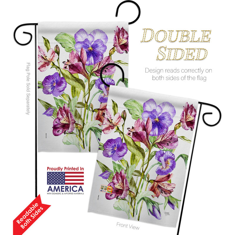 Drapeau de jardin 2 côtés en polyester 18,5 po x 13 po