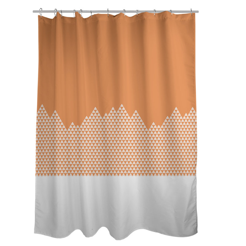 Rideau de douche simple Mountain, Orange