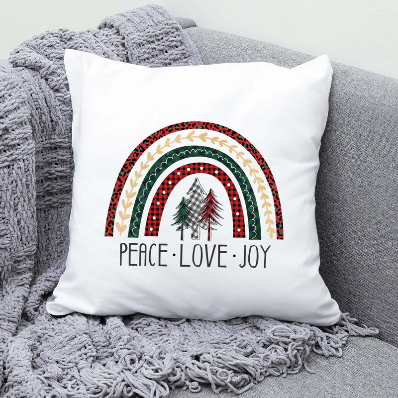 Christmas Rainbow7 Reversible Throw Pillow, 18" x 18"