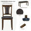 Ensemble de table de salle à manger 6 pièces avec banc et chaises, ensemble de table à manger en bois pour 6 personnes, ensemble de table de salle à manger de style rustique pour 6 personnes Farmhouse-132837469