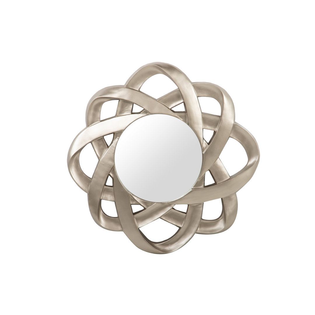 Wood Framed Wall Mounted Accent Mirror in Champagne