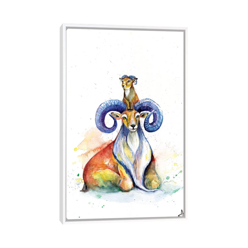 Décoration murale pour enfants Uncanny Urial, H 60 po x l 40po x P 1,5 po, Toile blanche encadrée