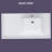 Left Offset 42"  Single Bathroom Vanity Top In White Countertop With Solid Surface Sink Basin