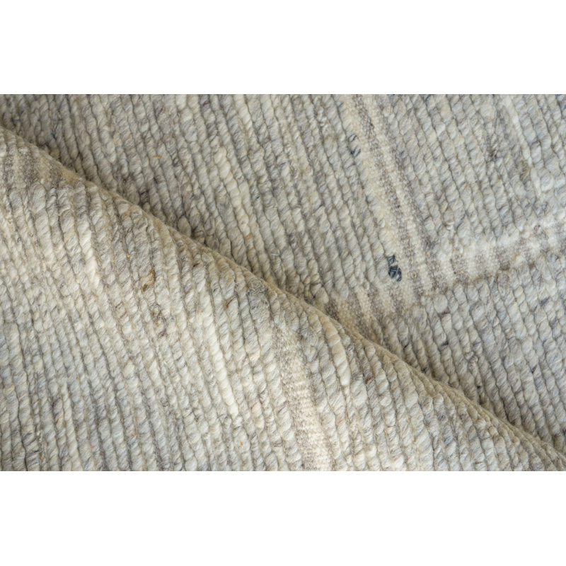 Alba Hand Knotted New Zealand Wool Gray Area Rug, 14'X18'