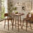 39.37"H Round Bar Table, Solid Wood Bistro Table with Sturdy Frame