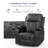 Lannah Faux Leather Recliner Massage Chair, Swivel Rocker Recliner with 360° Rotate & 125°  Reclining Rocking Chair With Two Cup Holders for home