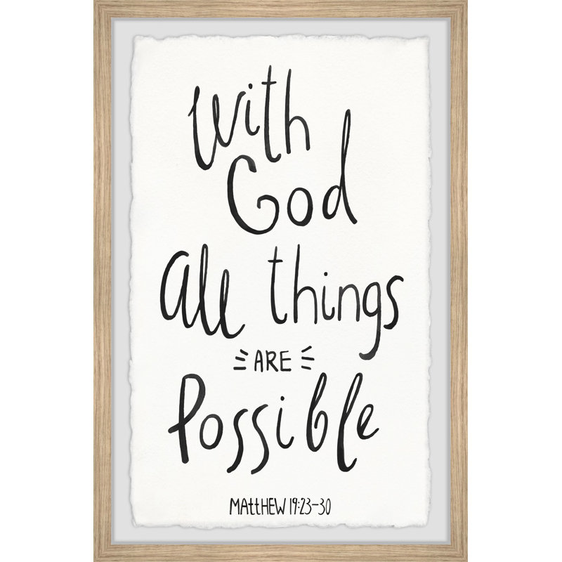 All Is Possible by Marmont Hill - on, 12" H x 8" W x 1.5" D