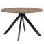 Table de salle à manger ronde en bois massif pour 4 à 6 personnes avec base en X à piédestal, durable et élégante-2027408729