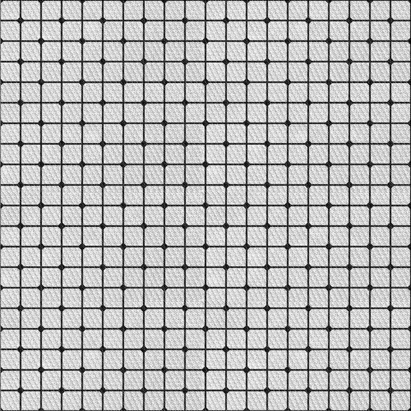 Tapis gris/noir tissé à la machine, Carré 5 pi