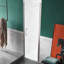 Lancer Series 29.4'' - 29.4'' W x 72'' H Hinged Semi-Frameless Shower Door with Clear Glass-49718876