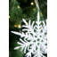 Cintre en forme de flocon de neige en fer 6,1 x 1,8 x 6,3 po, boules de Noël suspendues décoratives pour décorations de fêtes, ensemble de 6
