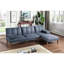 Chaise contemporaine réglable en bleu marine, coussin supplémentaire et bleu marine moderne avec pieds en bois-1807287872