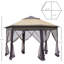 Abri de jardin escamotable hexagonal 13 pi x 13 pi avec 6 filets en filet