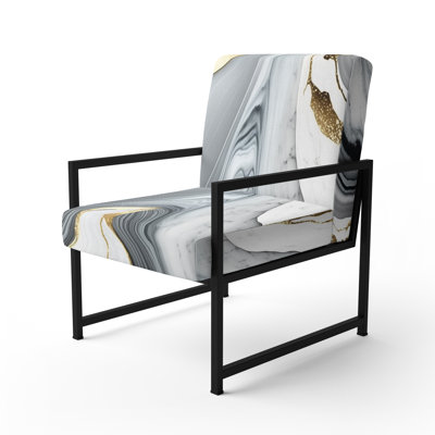 Cullivan - Fauteuil d'appoint rembourré en marbre