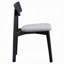 Ensemble de 2 chaises d'appoint Rory, dossier bas, noir scandinave