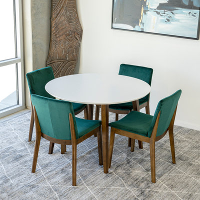 Tottenville 4 - Person Solid Wood Top Four Leg Dining Set