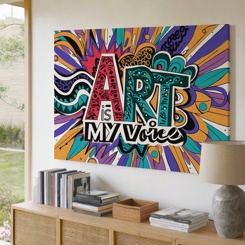 Toile «A Vibrant Illustration Bursts Forth With The Expression Art Is Wall Art», H 30 po x l 30 po