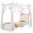Metal Canopy Storage Bed with LED and USB Charging-717524613-717524610