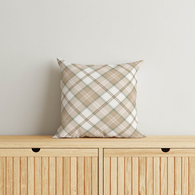 Coussin Diamond, H 16 po x l 16 po, Tanné