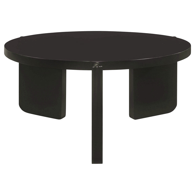 Harrison Black Round Solid Wood Coffee Table