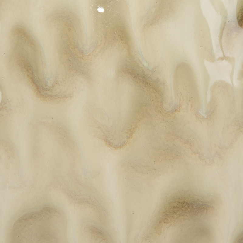 Lampe de table Raindrop en céramique avec abat-jour en lin, blanc cassé, Brun, Crème