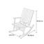 Chaise berçante simple en bois massif