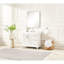 Meuble-lavabo de 36 pouces en bois massif avec puissance us, pré-assemblé, comptoir blanc brillant, 3 tiroirs silencieux, rangement réglable, options de couleurs doubles pour une décoration moderne, assemblage, ultra