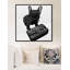 Classy Frenchie Noir - impression sur toile-33435849-33435851