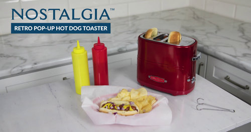 Nostalgia Retro Series 4-Slot Pop-Up Hot Dog Toaster