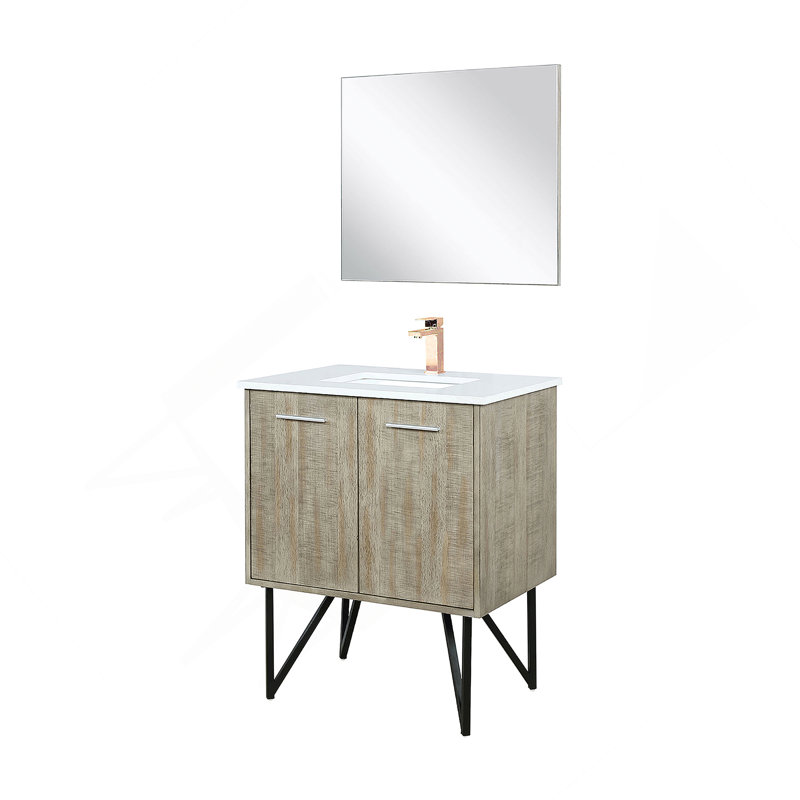 Meuble-lavabo de salle de bain 30 po X P 20 po P, comptoir en marbre de culture, ensemble de robinet et robinet de 28 po Miroir