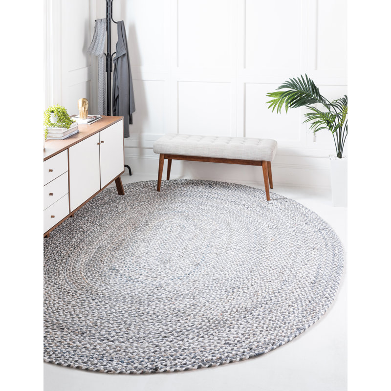 Barlet Cotton Indoor Rug, Oval 8' x 10'