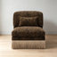 Fauteuil sans accoudoirs en chenille léopard avec 1 coussin-1988076148