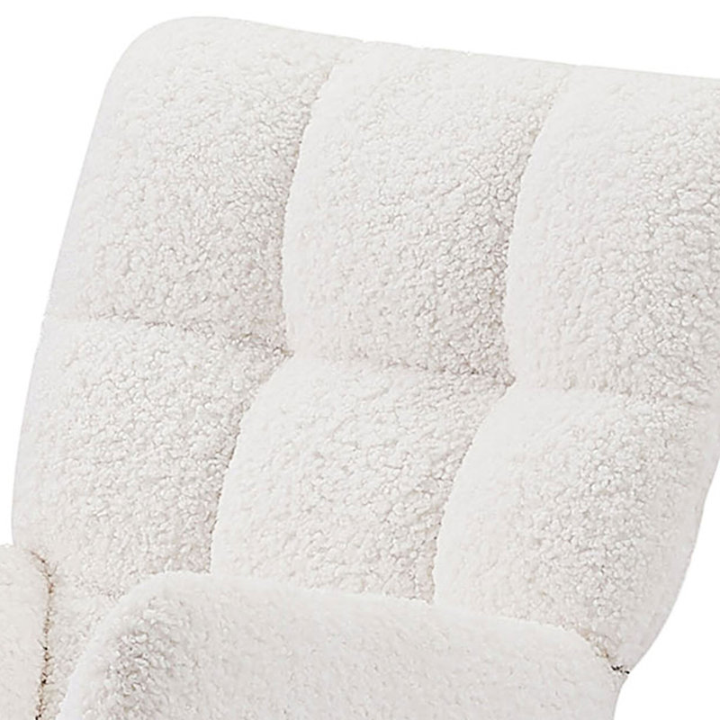 Chaise berçante rembourrée avec dossier haut Comfy