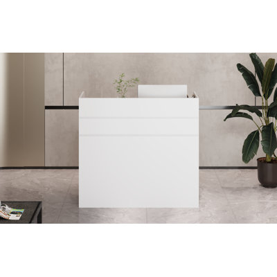 Rectangle Manufactured Wood Reception Desk