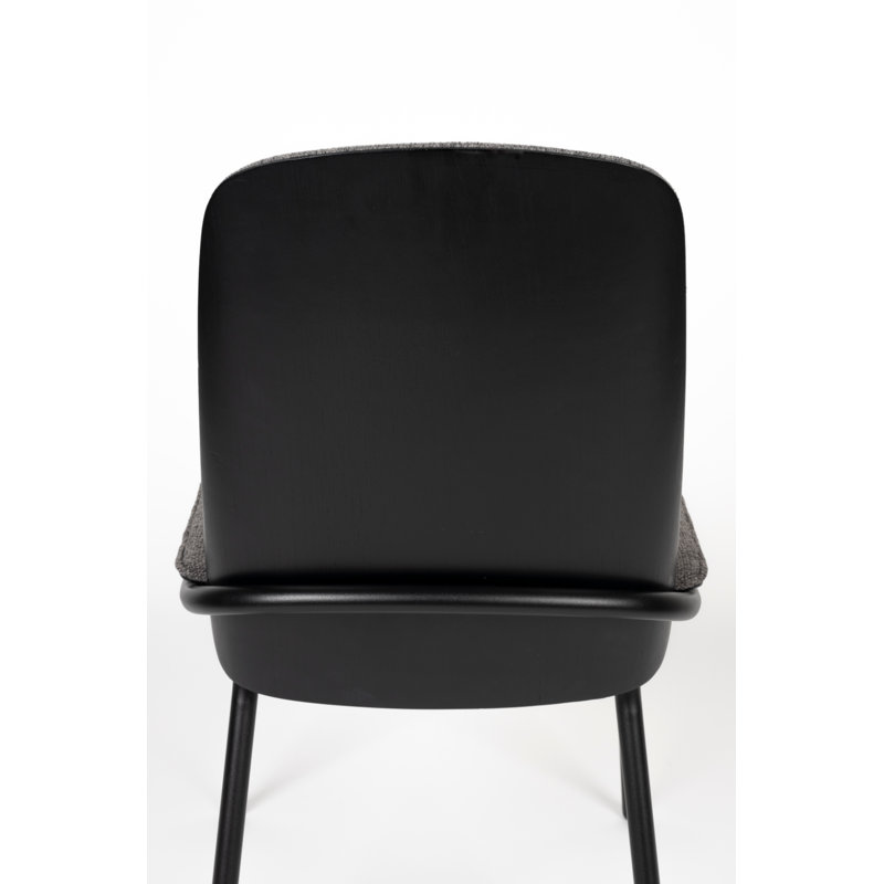 Clip Upholstered Dining Chair, Black, Gray