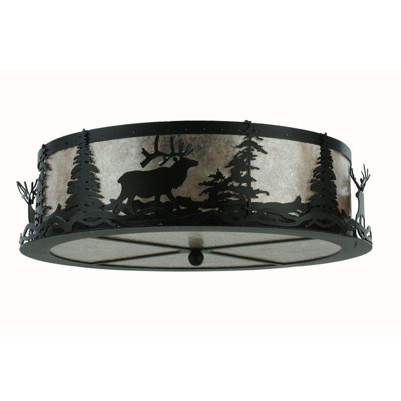 Rustic Lodge 4 - Light Flush Mount