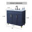 Ensemble de meuble-lavabo simple 36 po bleu