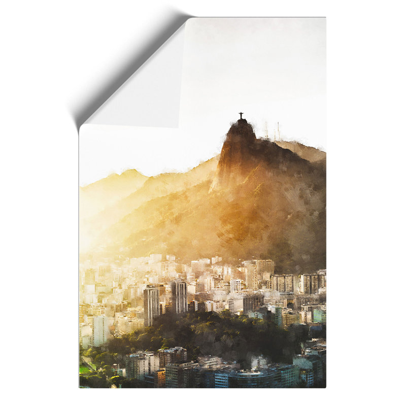 Christ the Redeemer in Rio Painting - Frameless Print, 59cm H x 42cm W x 0.1cm D