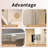 60" Width X 72"Height Single Sliding Shower Door,5Mm Fixed Glass And 6Mm Sliding Glass Frameless ,  Clear Tempered Glass, Stainless Steel Handle,Chrome-124898826