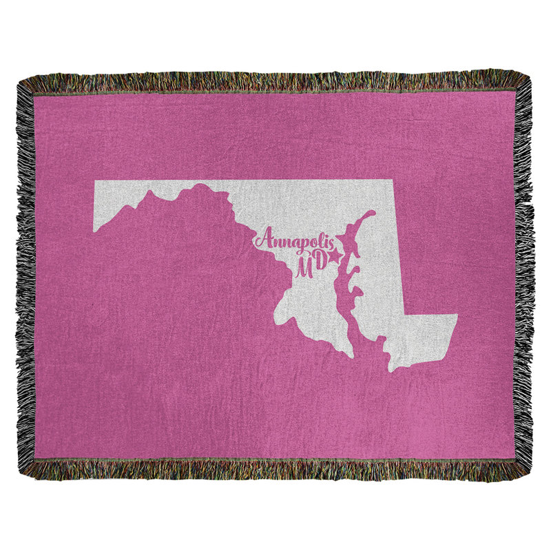 Hand Woven Throw Blanket, 60" x 80", Pink