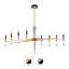 Tempest 8 Light Crystal Linear Chandelier-2062358789