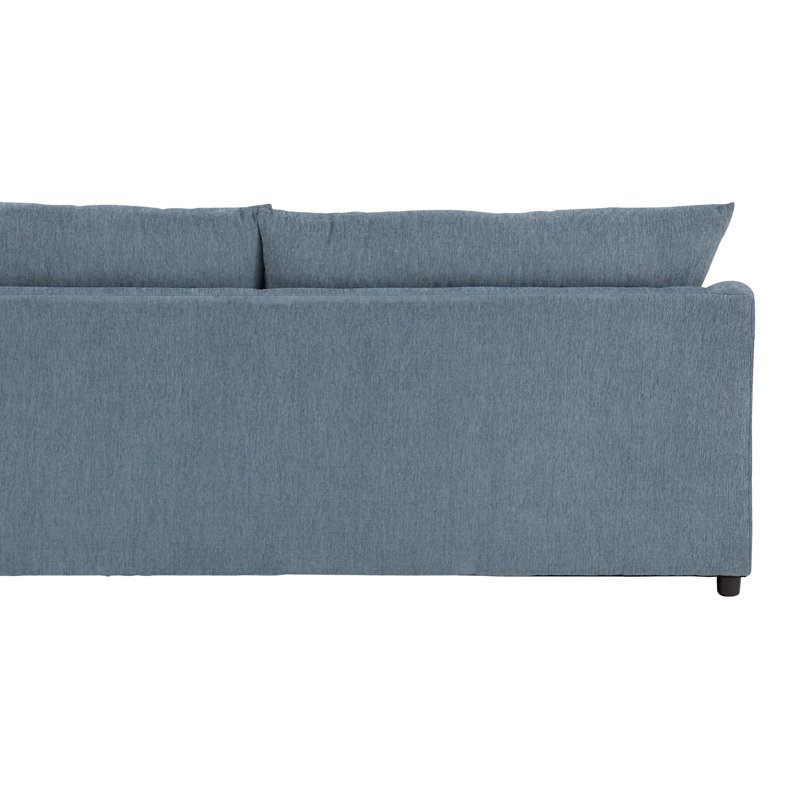 Canapé modulaire et méridienne 13950Sec, Polyester silex Dexter, Margo Bluestar