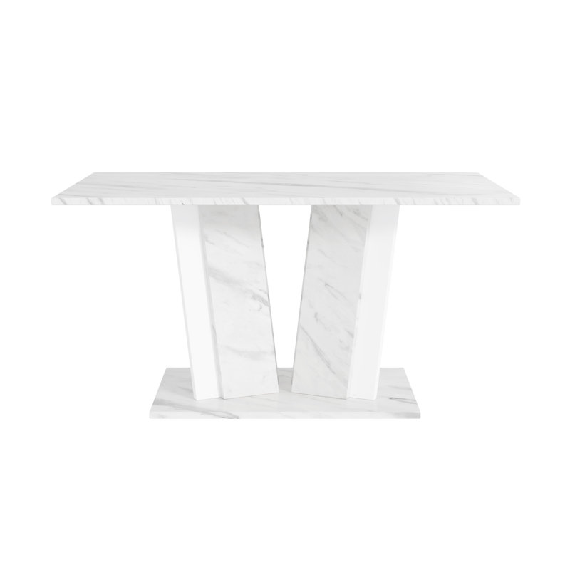 Pedestal Coffee Table, White