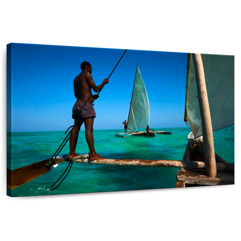 Bateaux de pêche Senne Zanzibar, H 34 po x l 51 po