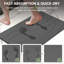 Grand tapis de bain en diatomite à rayures horizontales gris foncé, très grand tapis en pierre à séchage rapide pour salle de bain avec antidérapant et papier de verre-424054528-418852019